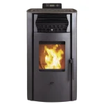SCHENGER Pelletofen HP51 Schwarz 8,8kW A+ Vollautomatisch WIFI+ECO+TIMER